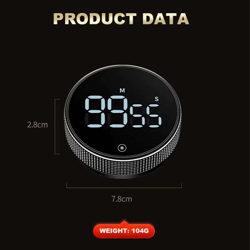 Magnetic Digital Timers Manual Countdown Kitchen Timer Countdown Clock Mechanical Counter for Cooking Shower Study
