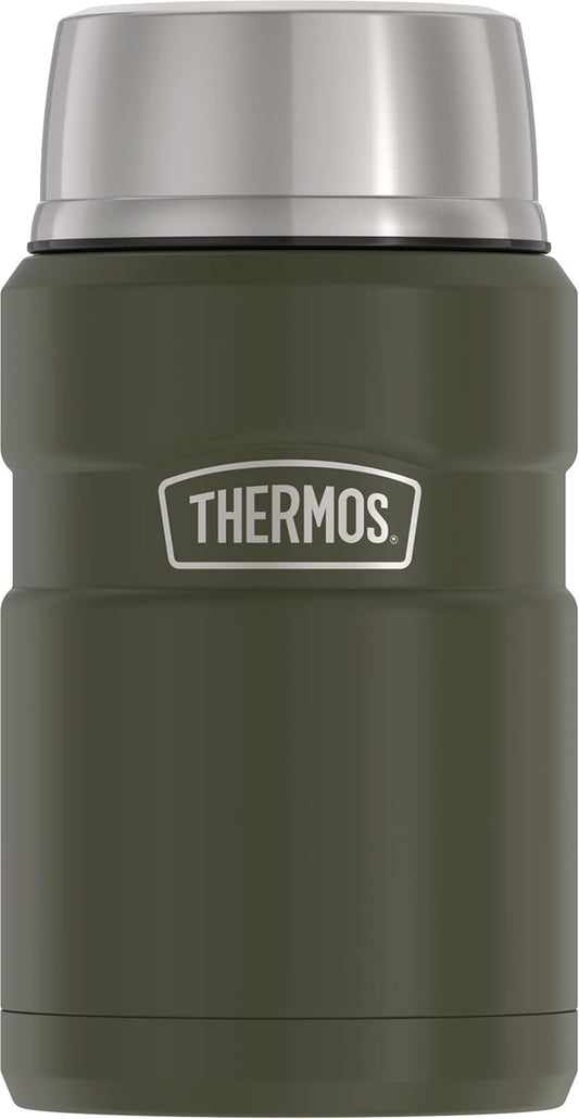 Stainless King Vacuum-Insulated Food Jar, 24 Ounce, Army Green