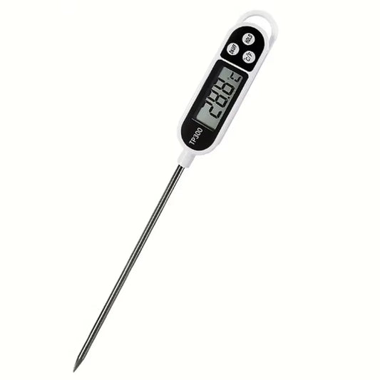 Food Thermometer Digital Real-Time Reading Meat and Beverage Thermometer with LCD Display and Probe Electronic Kitchen Thermomet