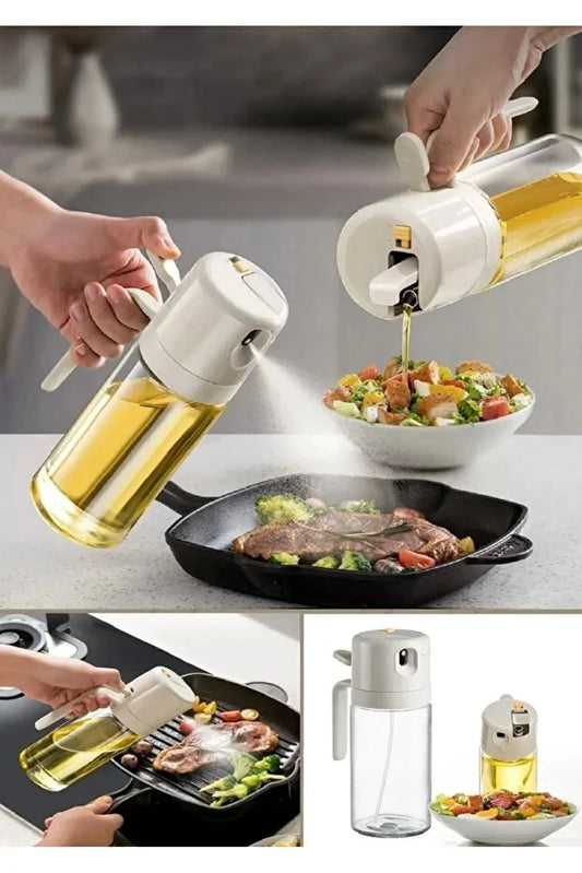 Glass Oil Spray Bottle Airfryer Oil Sprayer Kitchen Organizer and Cooking Oil Dispenser