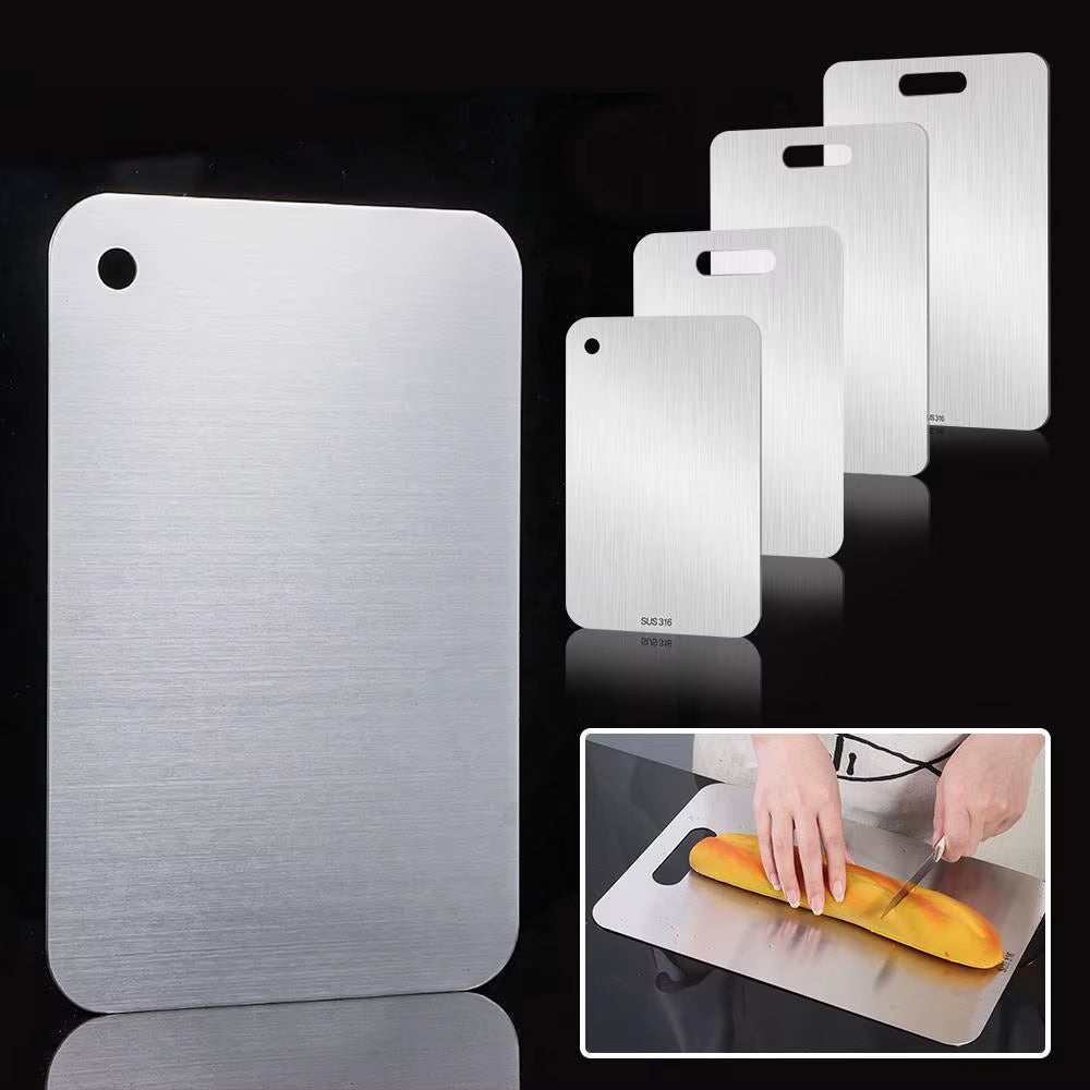 Thickened Stainless Steel Cutting Board Antibacterial and Mildew-Proof Household Cutting Board Kitchen Kneading Dough Board