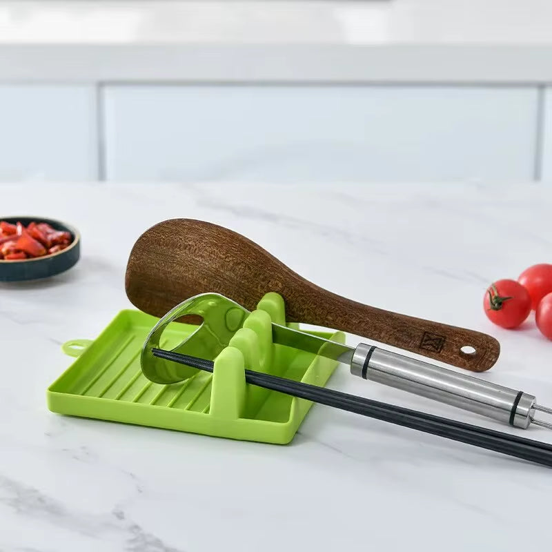 [Hot Sales] 1Pcspatula Rack Pot Lid Rack Shelves Counter Top Shovel Spoon Shelf Soup Spoon Pad Put Soup Spoon Chopsticks Holder
