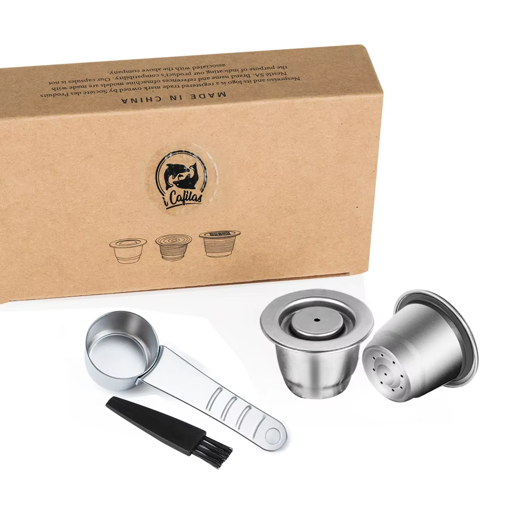 Coffee Capsule Reusable for Nespresso Cafe Machine Stainless Steel Pod Reutilisable Coffee Filters Eco-Friendly Cup