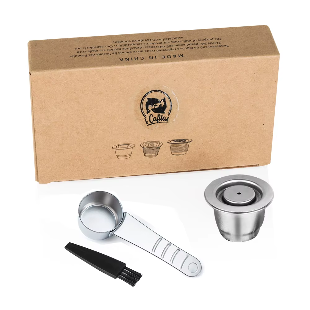 Coffee Capsule Reusable for Nespresso Cafe Machine Stainless Steel Pod Reutilisable Coffee Filters Eco-Friendly Cup
