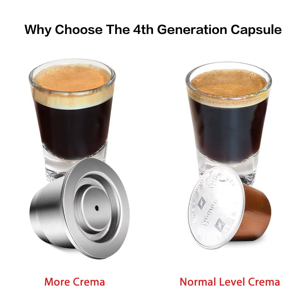 Coffee Capsule Reusable for Nespresso Cafe Machine Stainless Steel Pod Reutilisable Coffee Filters Eco-Friendly Cup