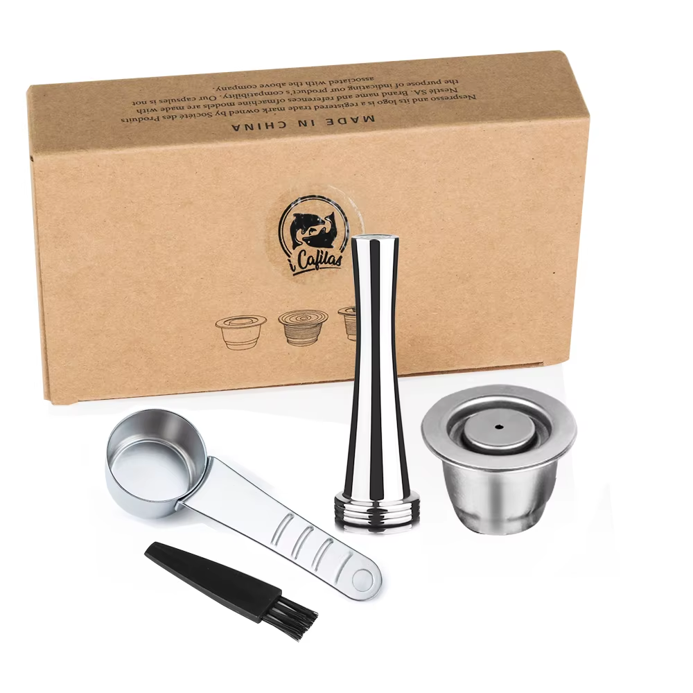 Coffee Capsule Reusable for Nespresso Cafe Machine Stainless Steel Pod Reutilisable Coffee Filters Eco-Friendly Cup
