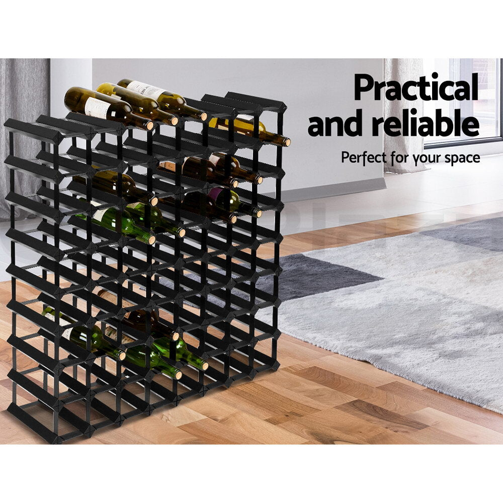 Artiss 12 20 42 72 Bottle Timber Wine Rack Storage Wooden Racks Black