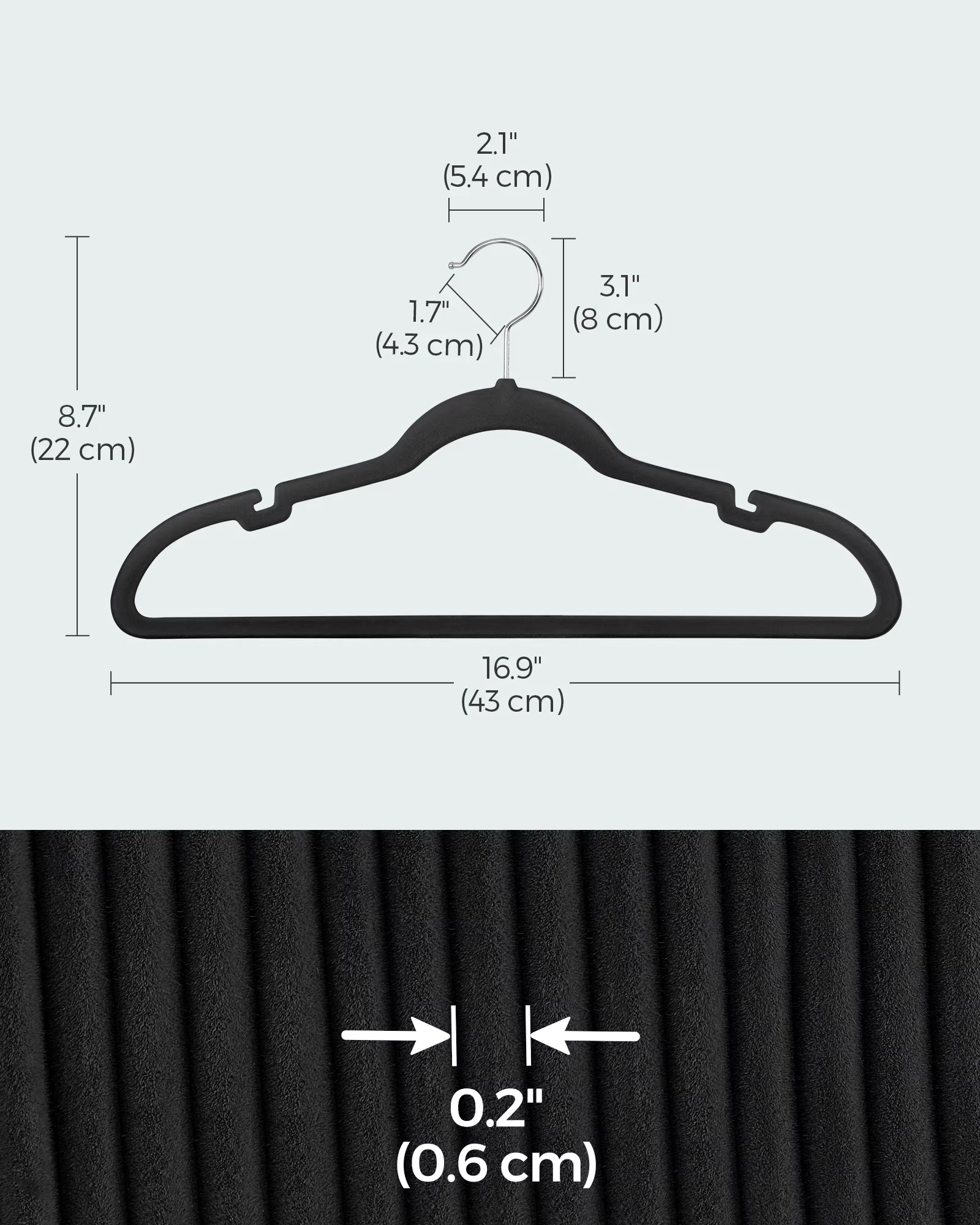 Velvet Clothes Hangers 30/50 Pack Non-Slip with Shoulder Notches Pants Bar 360° Swivel Hook for Suit Storage
