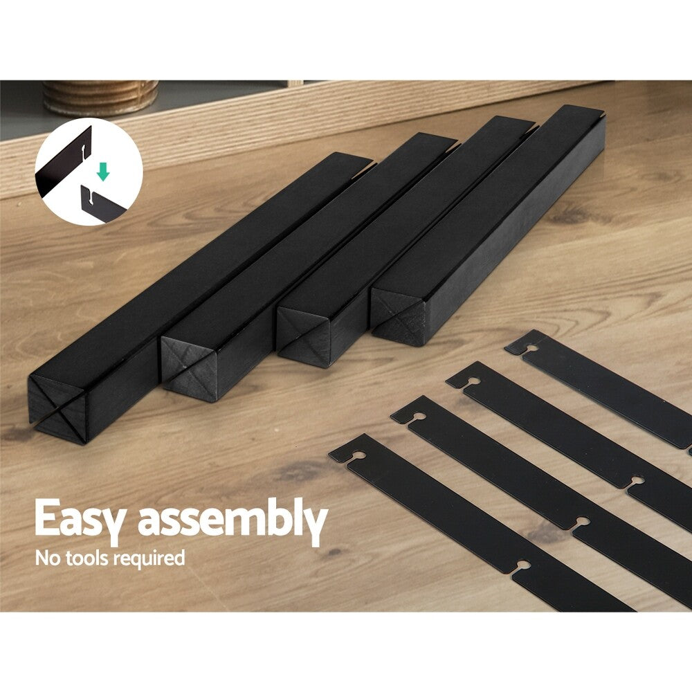 Artiss 12 20 42 72 Bottle Timber Wine Rack Storage Wooden Racks Black